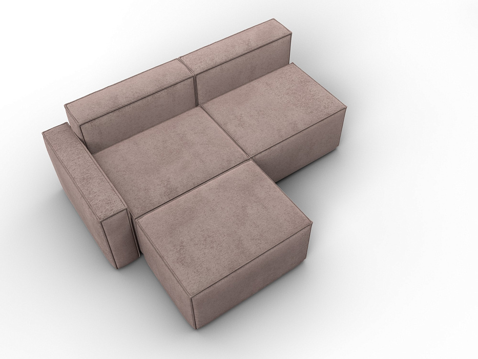 Диван угловой модульный Лига-063 угол левый (tower 05 бежевый)
