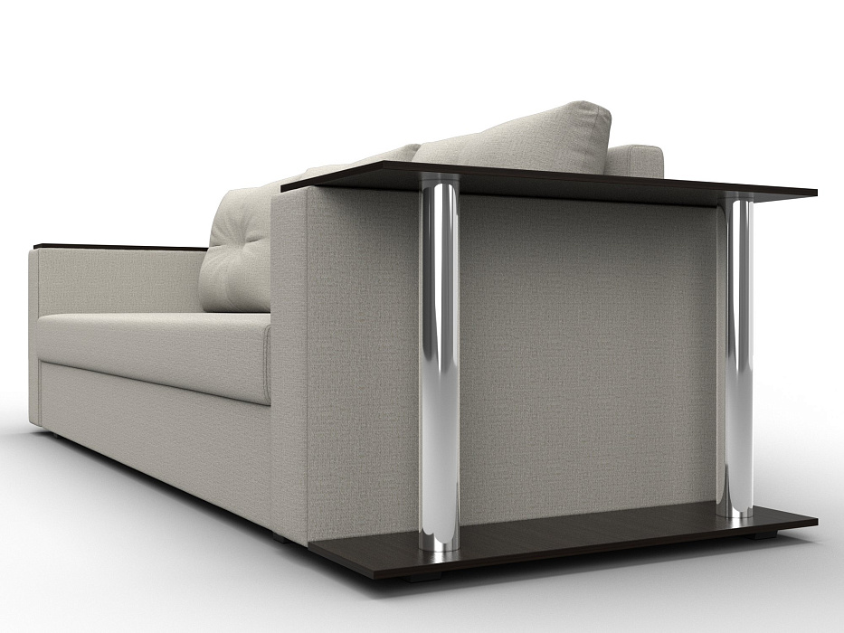 Диван прямой Атланта со столом справа (амур 02 бежевый)