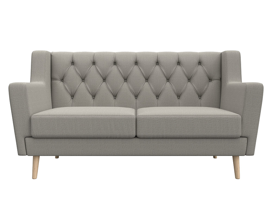 Диван кухонный прямой Брайтон 2 Люкс (амур 02 бежевый)