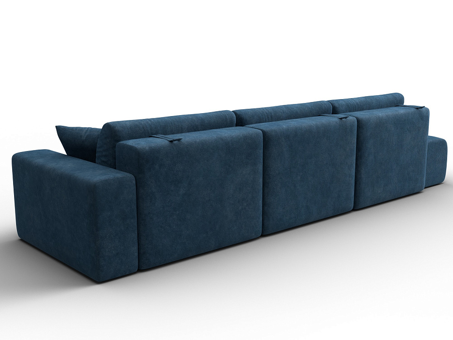 Диван прямой Лига-036 НПБ Модерн Лонг подлокотник справа (brut 11 синий)