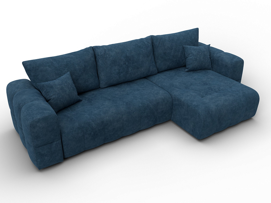Диван угловой Лига-110 НПБ угол универсальный (brut 11 синий)