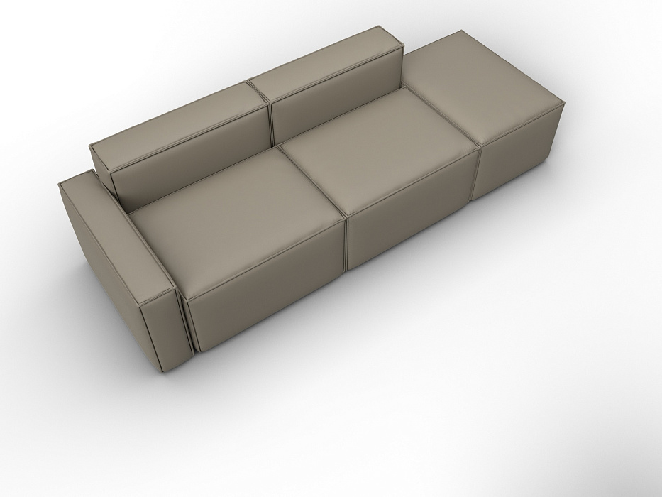 Диван угловой модульный Лига-063 угол левый (grifon 04 бежевый)