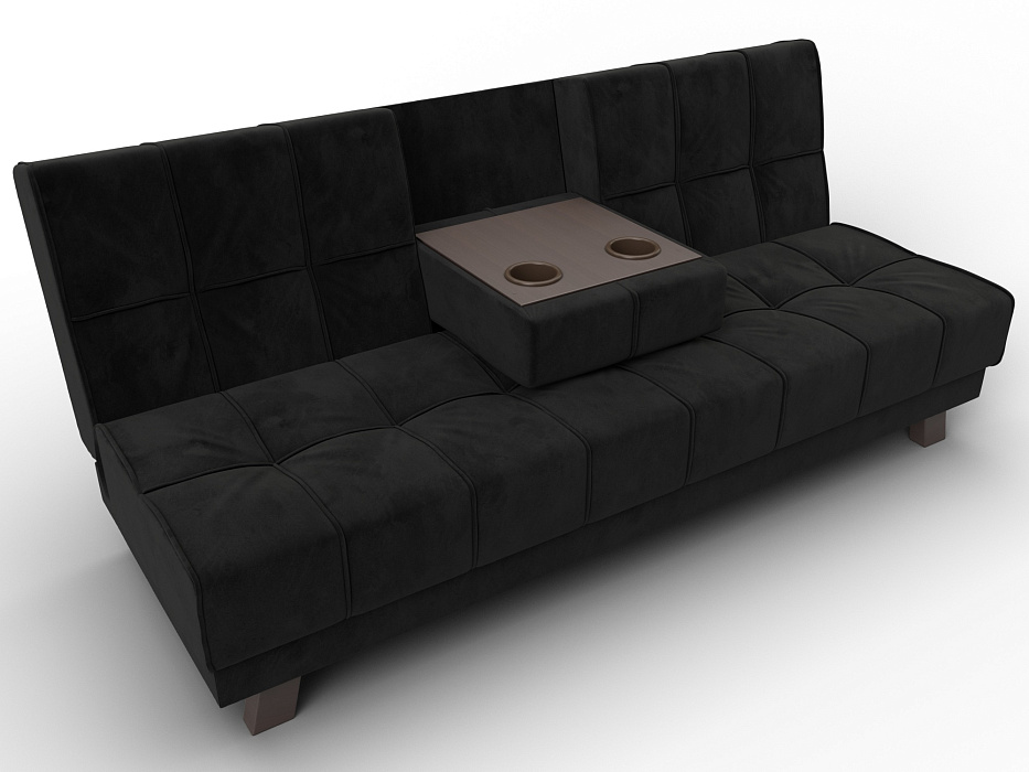 Диван прямой Винсент (черный)