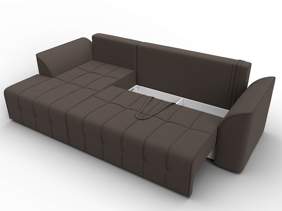 Диван угловой Лига-113 угол левый (амур 05 коричневый)