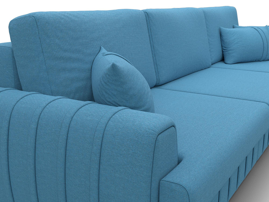 Диван прямой Лига-057 НПБ Лонг (амур 10 голубой)