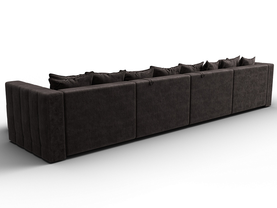 Диван П-образный Лига-052 НПБ Лонг (brut 17 коричневый)