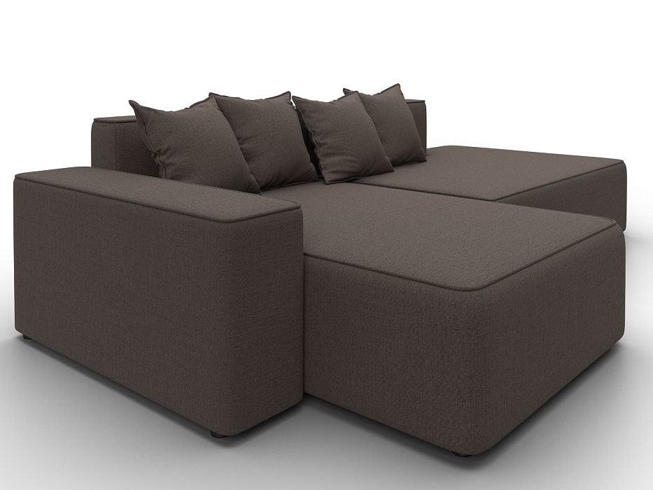 Диван угловой Лига-079 угол левый (амур 05 коричневый)