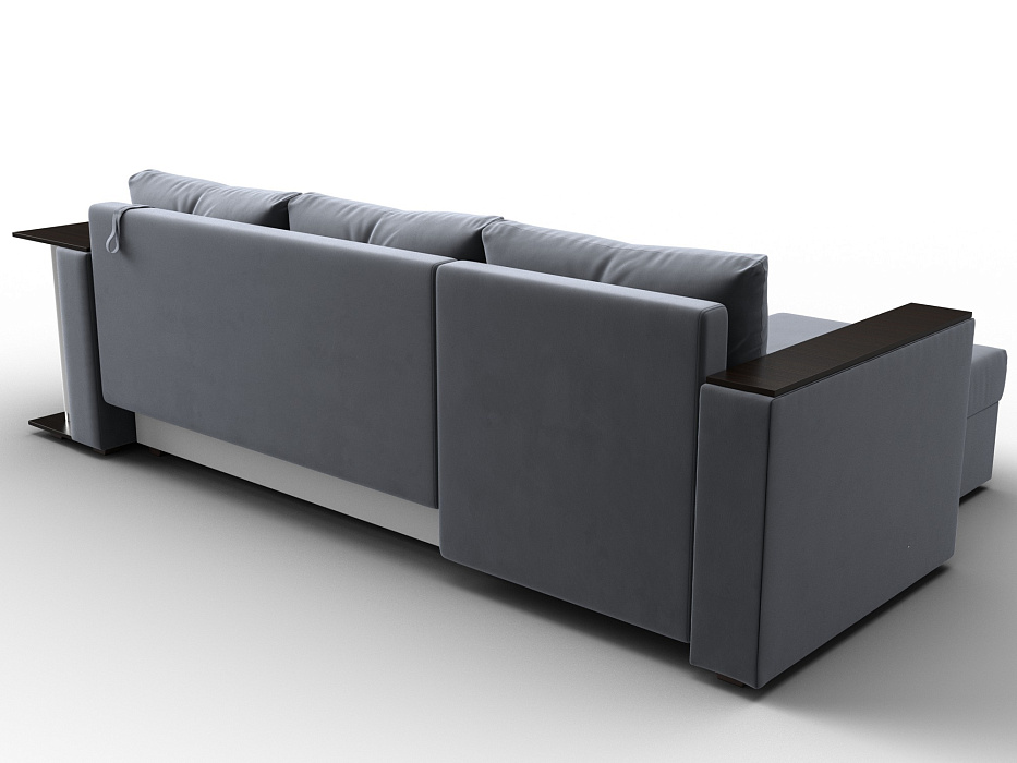 Диван угловой Атланта со столом левый угол (seven 17 серый)