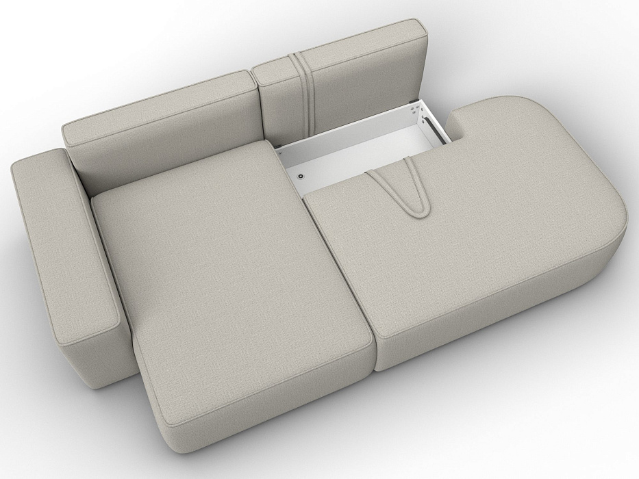 Диван угловой Лига-065 угол левый (амур 02 бежевый)