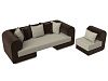 Набор Кипр-2 (диван, кресло) (корфу 02\коричневый)