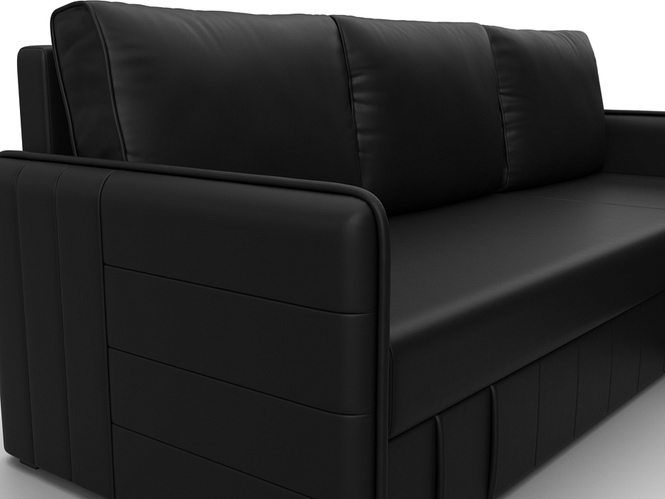 Диван угловой Слим угол универсальный (черный)