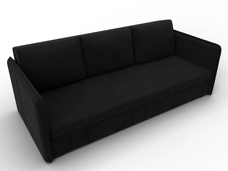 Диван прямой Слим (черный)