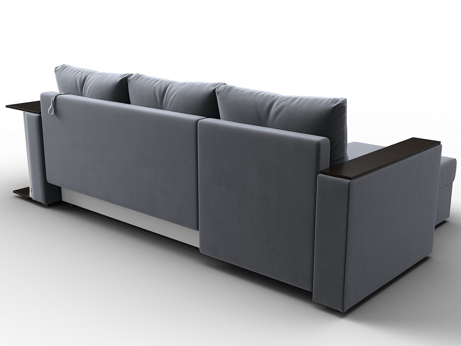 Диван угловой Атланта со столом левый угол (seven 17 серый)