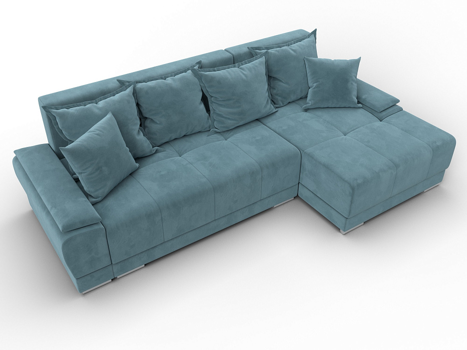 Диван угловой Лига-119 угол правый (seven 113 бирюзовый)