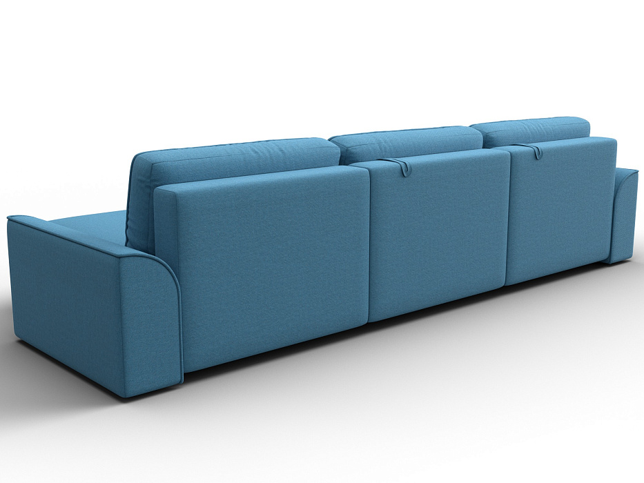 Диван угловой Лига-048 НПБ лонг (амур 10 голубой)