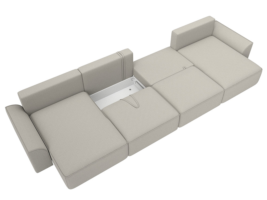 Диван П-образный Лига-048 НПБ лонг (амур 02 бежевый) Диван П-образный Лига-048 НПБ лонг (амур 02 бежевый)