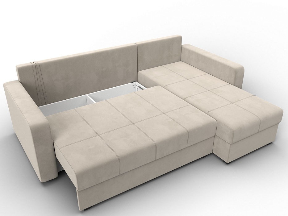Диван угловой Ливерпуль Лайт правый угол (бежевый)