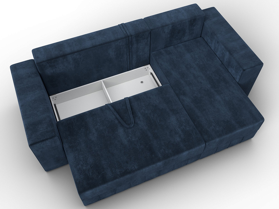 Диван угловой Лига-076 угол универсальный (tower 13 синий)