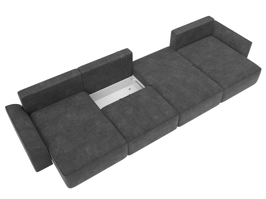 Диван П-образный Лига-048 НПБ лонг (brut 16 темно-серый) Диван П-образный Лига-048 НПБ лонг (brut 16 темно-серый)
