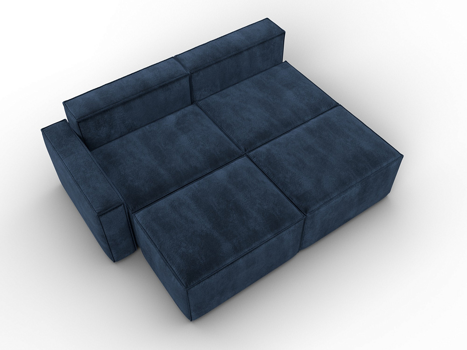 Диван угловой модульный Лига-063 угол левый (tower 13 синий)