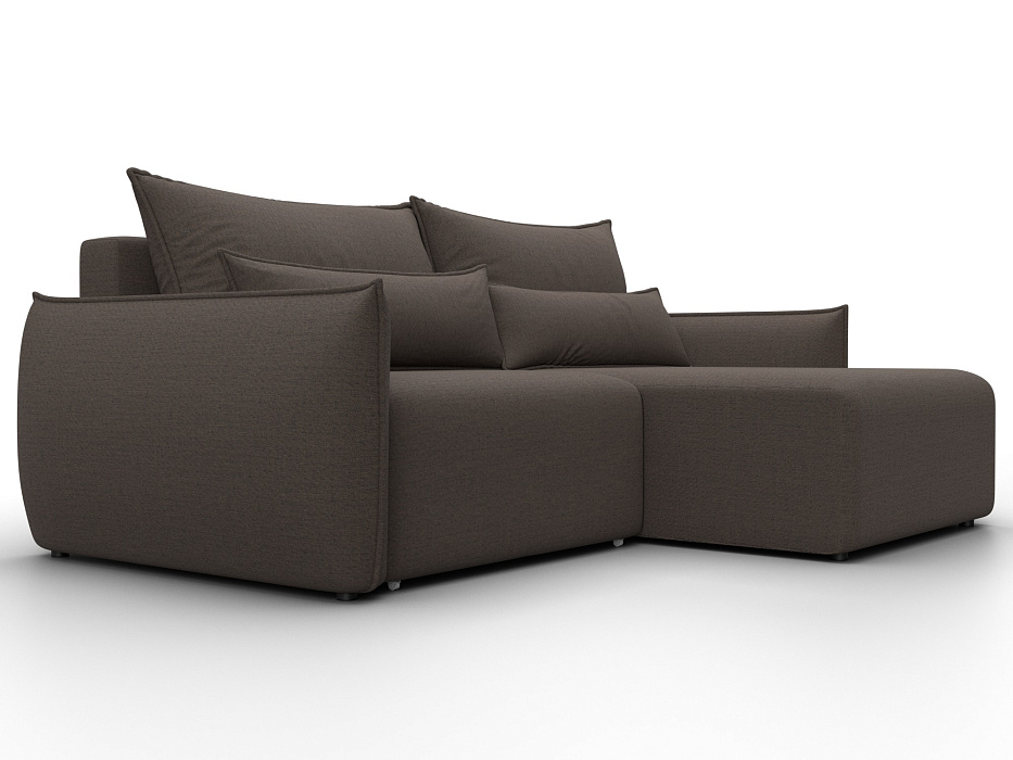 Диван угловой Лига-051 НПБ угол универсальный (амур 05 коричневый)