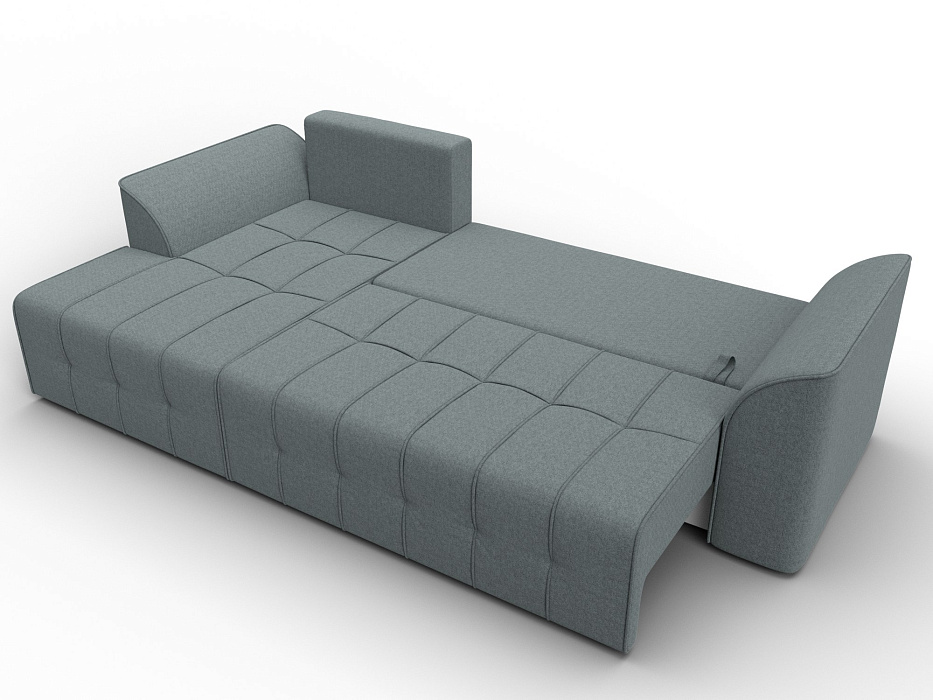 Диван угловой Лига-113 угол левый (амур 07 серый)