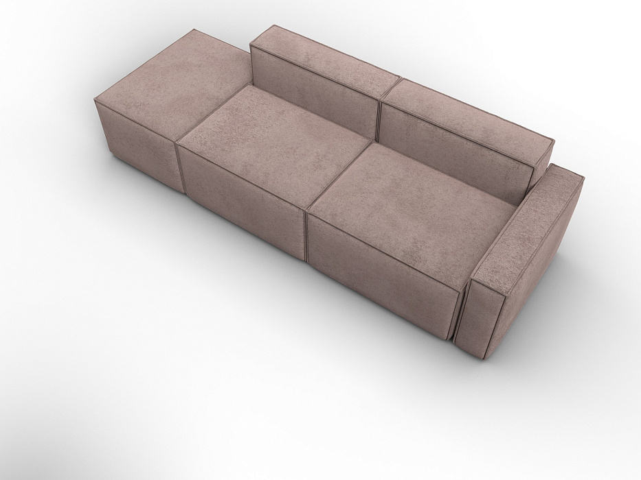 Диван угловой модульный Лига-063 угол правый (tower 05 бежевый)