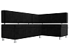Диван кухонный угловой Стайл правый угол (черный)
