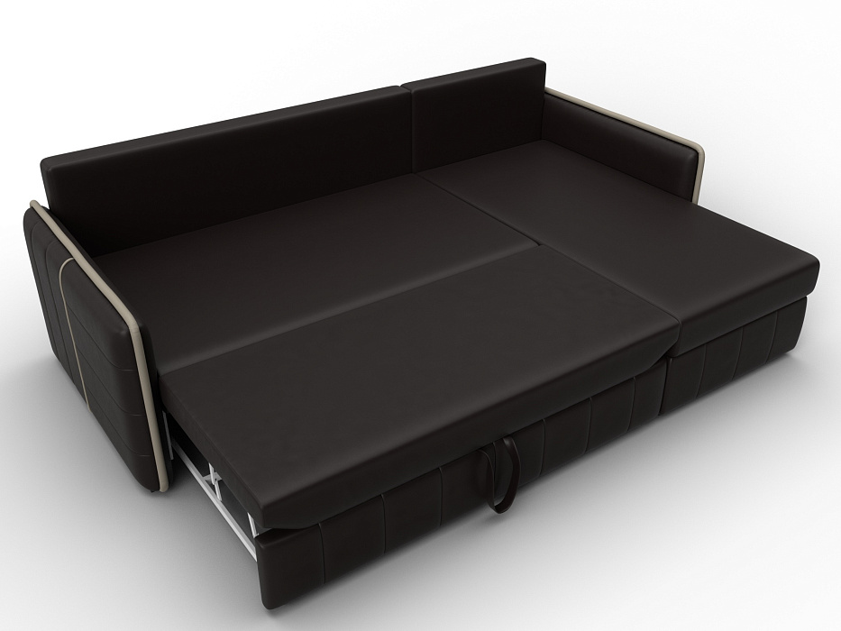 Диван угловой Лига-078 угол универсальный (grifon 12 коричневый/grifon 04 бежевый)