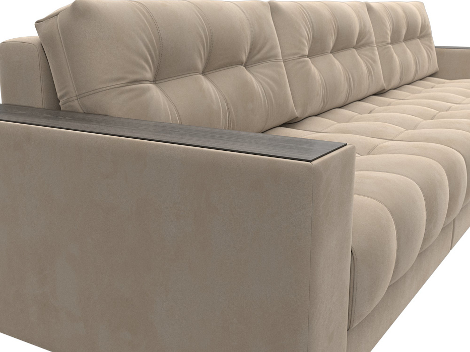 Диван прямой с декором Лига-049 НПБ Лонг (seven 729 бежевый) Диван прямой с декором Лига-049 НПБ Лонг (seven 729 бежевый)