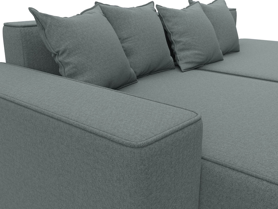 Диван угловой Лига-079 угол левый (амур 07 серый)