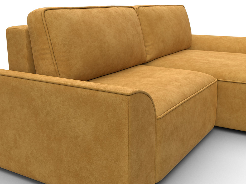 Диван угловой Лига-048 НПБ (brut 10 желтый)