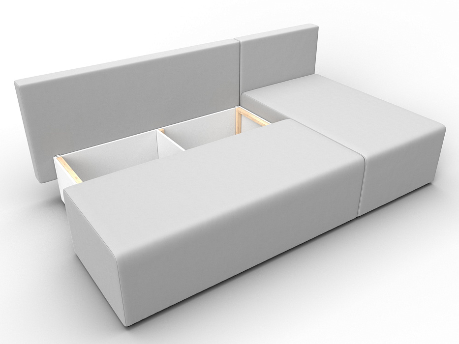 Диван угловой Поло правый угол (белый)