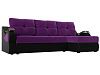 Угловой диван Меркурий правый угол (фиолетовый\черный цвет)