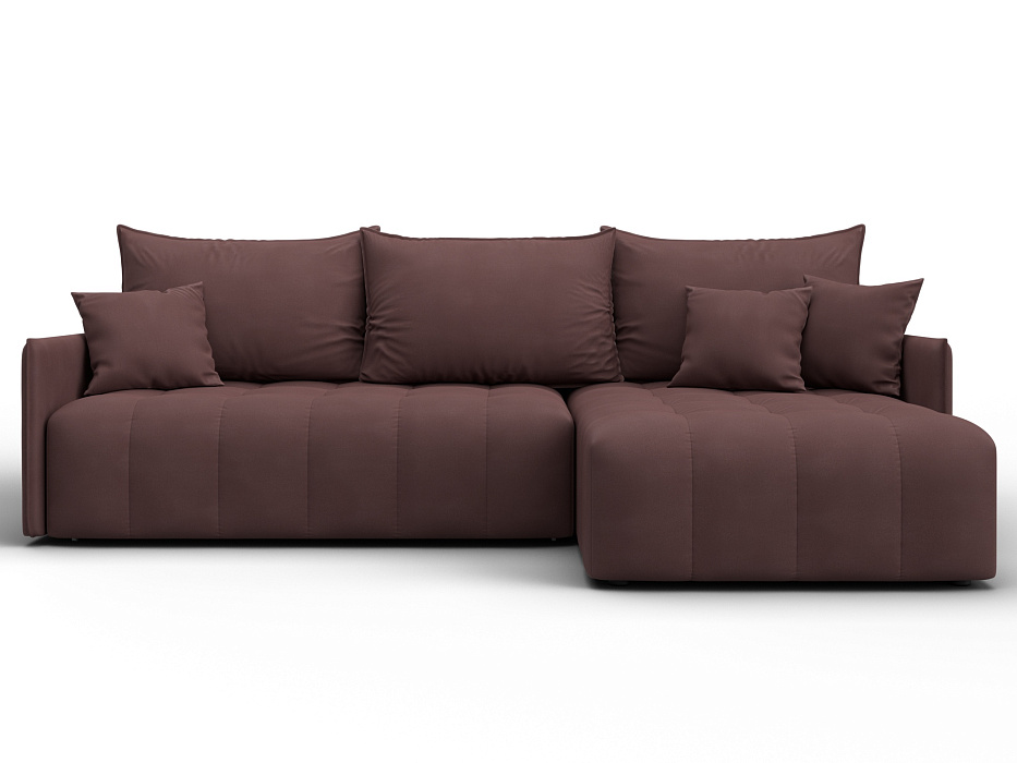 Диван угловой Лига-054 НПБ угол универсальный (joly 09 бордовый)