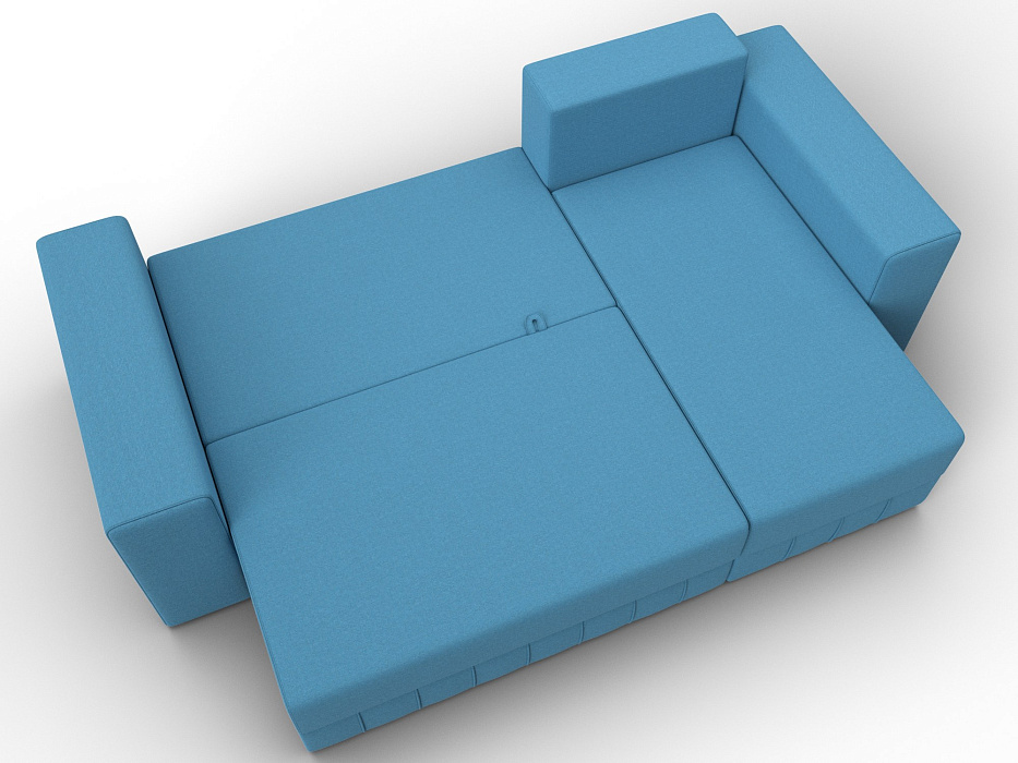 Диван угловой Лига-076 угол универсальный (амур 10 голубой)