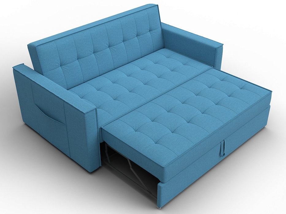 Диван прямой Лига-104 (140) (амур 10 голубой)