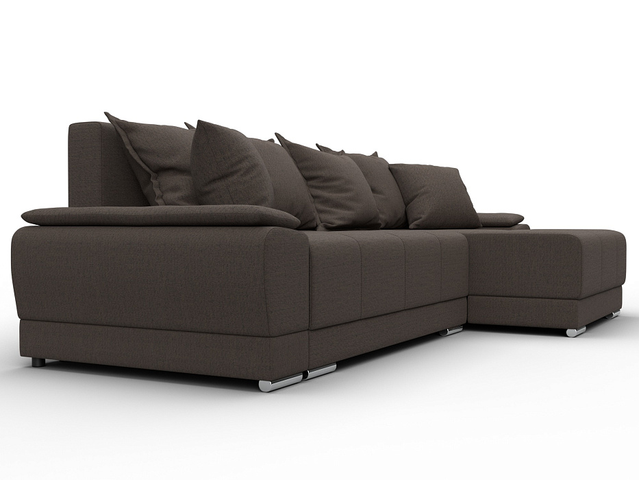 Диван угловой Лига-119 угол правый (амур 05 коричневый)