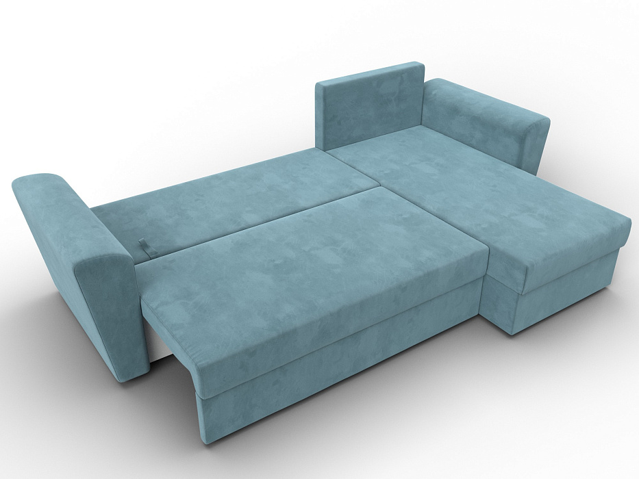 Диван угловой Амстердам Лайт правый угол (seven 113 бирюзовый)
