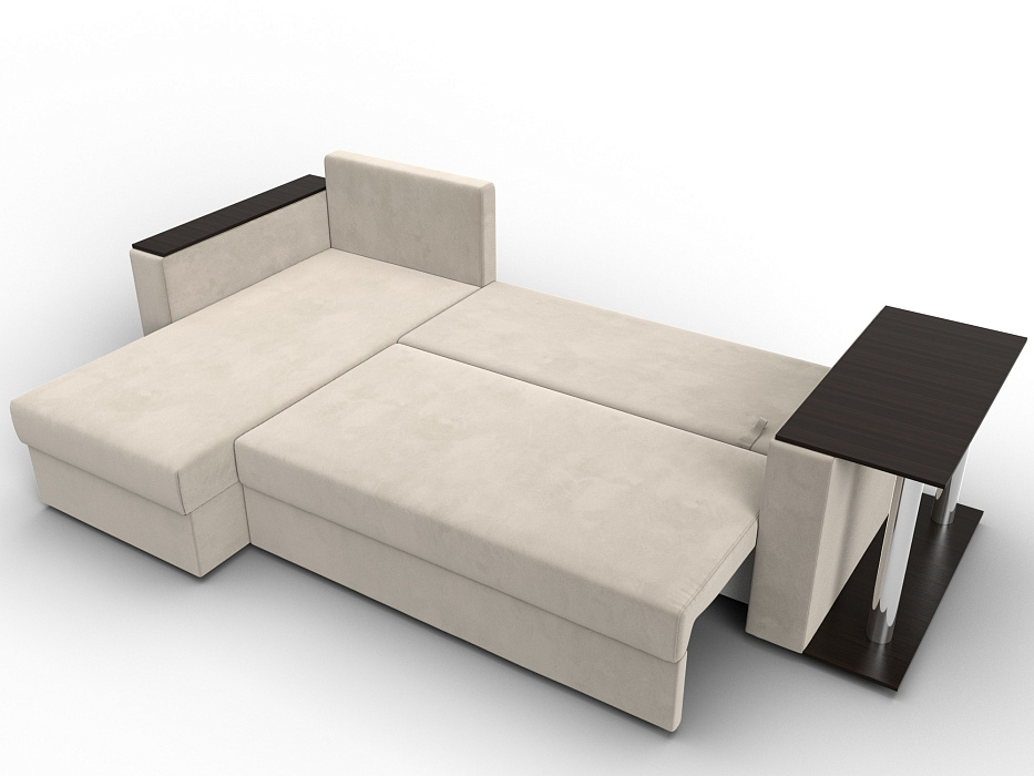 Диван угловой Атланта со столом левый угол (бежевый)