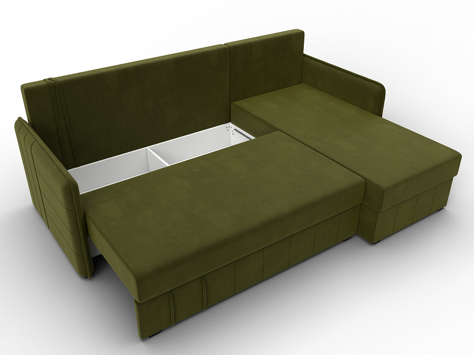 Диван угловой Слим угол универсальный (зеленый)