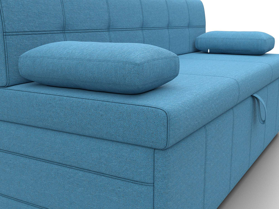 Диван кухонный прямой Лео (амур 10 голубой)