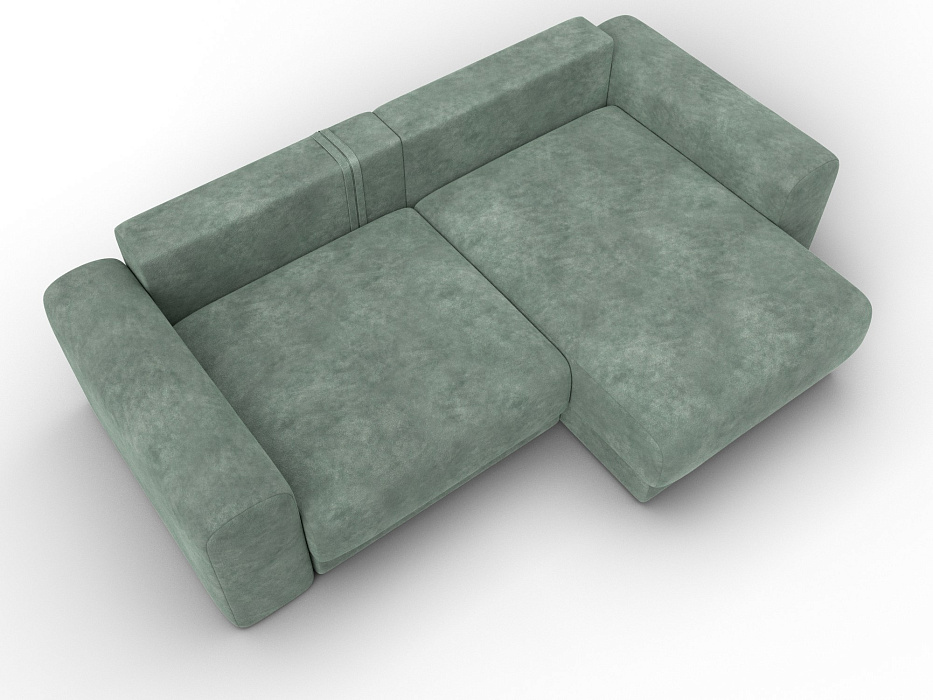 Диван угловой Лига-056 НПБ угол универсальный (brut 08 зеленый)