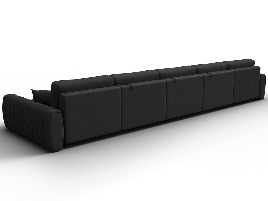 Диван П-образный Лига-057 НПБ МегаЛонг (joly 08 коричневый)