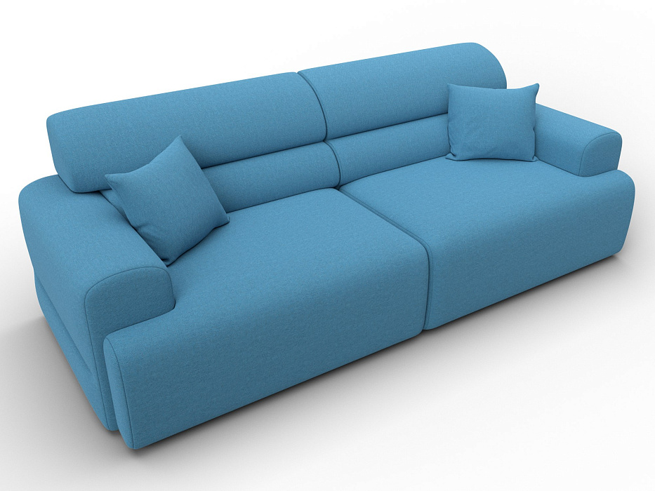 Диван прямой Лига-109 НПБ (амур 10 голубой)