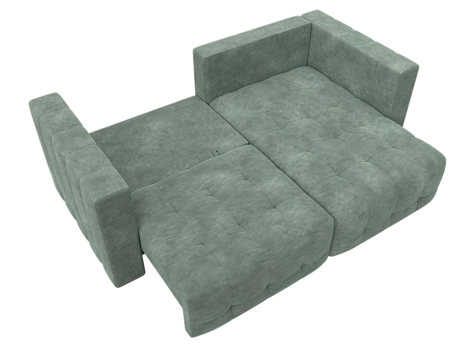 Диван угловой Лига-052 НПБ угол универсальный (brut 08 зеленый)