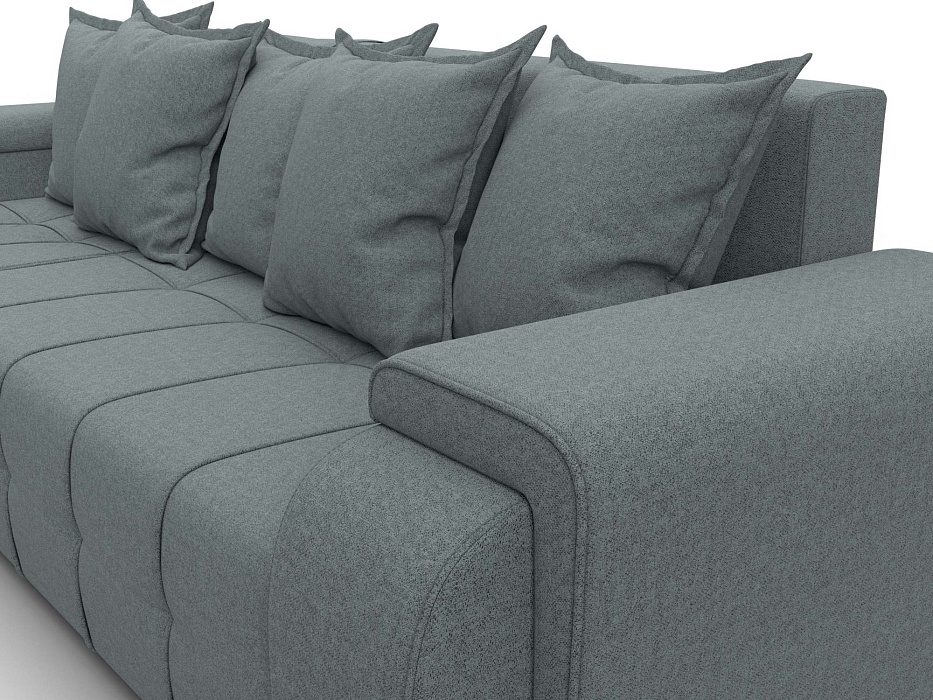 Диван угловой Лига-121 левый угол (амур 07 серый)