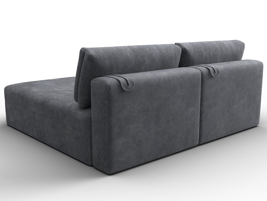 Диван угловой модульный Лига-060 НПБ угол универсальный (brut 16 темно-серый)