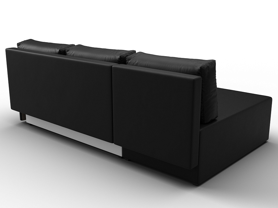 Диван угловой Поло левый угол (черный)