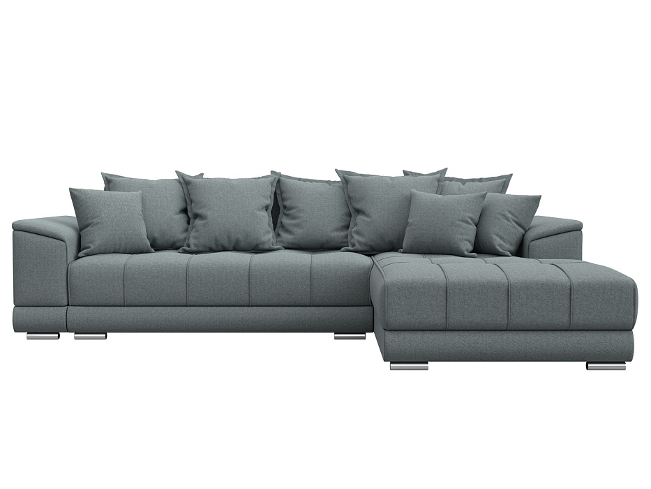 Диван угловой НордСтар правый угол (амур 07 серый)